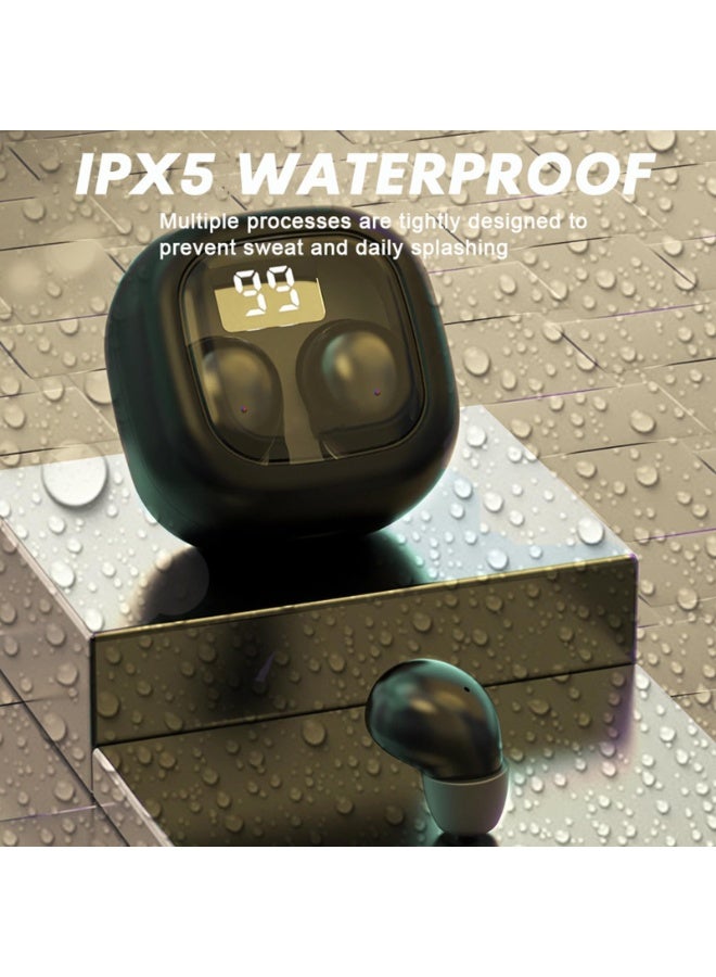 fantasize Smallest Invisible Mini Earbuds Wireless Bluetooth, Low Profile Micro Tiny Discreet Hidden Earbuds for Work, Small Headphones, Invisible Sleep Wireless Earphone, IPX5 Waterproof for Small Ear (Black) - Image 5